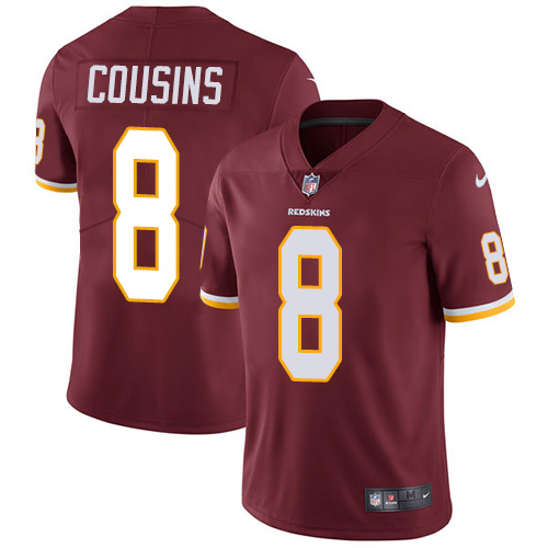 Nike Redskins #8 Kirk Cousins Burgundy Red Team Color Youth Stitched NFL Vapor Untouchable Limited Jersey