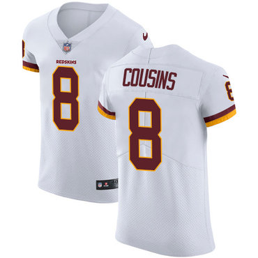 Nike Redskins #8 Kirk Cousins White Men's Stitched NFL Vapor Untouchable Elite Jersey