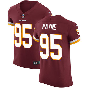 Nike Redskins #95 Da'Ron Payne Burgundy Red Team Color Men's Stitched NFL Vapor Untouchable Elite Jersey