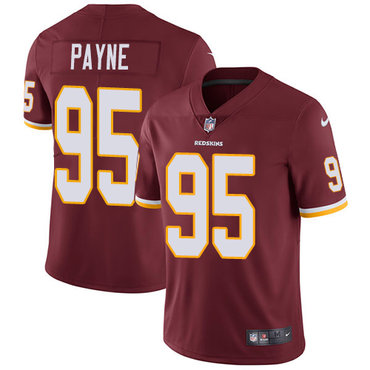 Nike Redskins #95 Da'Ron Payne Burgundy Red Team Color Men's Stitched NFL Vapor Untouchable Limited Jersey