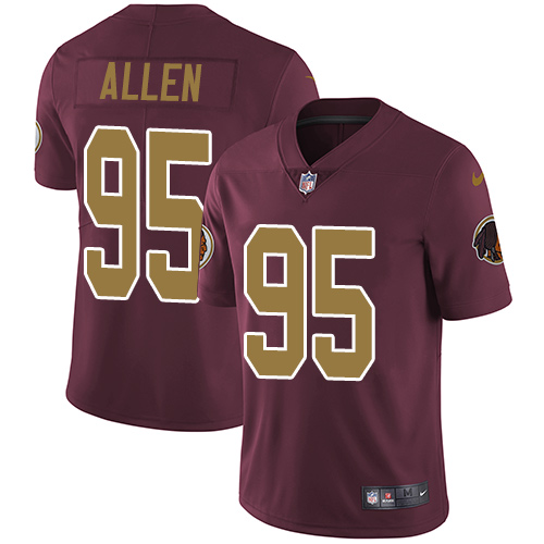 Nike Redskins #95 Jonathan Allen Burgundy Red Alternate Youth Stitched NFL Vapor Untouchable Limited Jersey