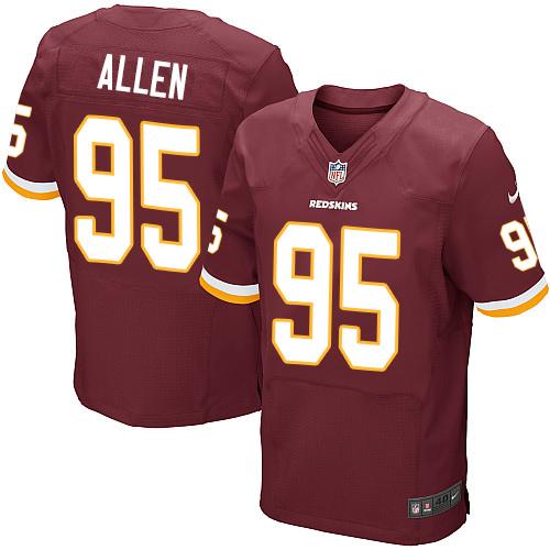 Nike Redskins #95 Jonathan Allen Burgundy Red Team Color Men's Stitched NFL Elite Jersey