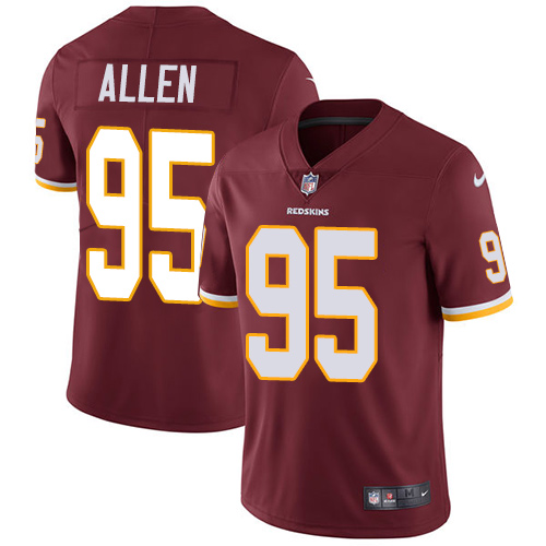 Nike Redskins #95 Jonathan Allen Burgundy Red Team Color Youth Stitched NFL Vapor Untouchable Limited Jersey