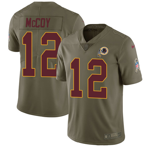Nike Redskins 12 Colt McCoy Olive Salute To Service Limited Jersey