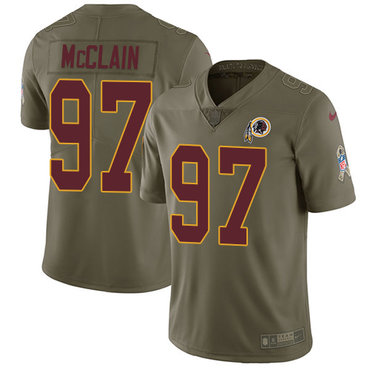 Nike Redskins 97 Terrell McClain Olive Salute To Service Limited Jersey