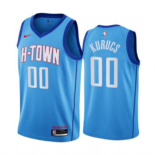 Nike Rockets #00 Rodions Kurucs Blue NBA Swingman 2020-21 City Edition Jersey