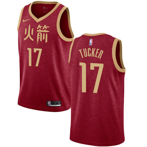 Nike Rockets #17 PJ Tucker Red NBA Swingman City Edition 2018 19 Jersey