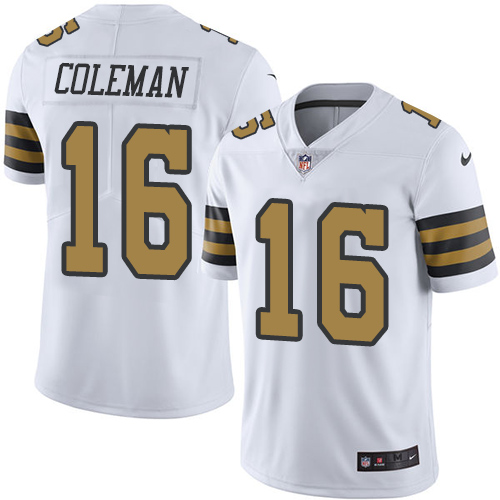 Nike Saints #16 Brandon Coleman White Youth Stitched NFL Limited Rush Jersey