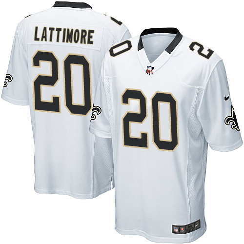 Nike Saints #20 Marshon Lattimore White Youth Stitched NFL Elite Jersey