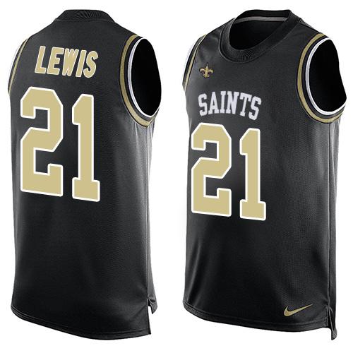 Nike Saints #21 Keenan Lewis Black Team Color Men's Stitched NFL Limited Tank Top Jersey