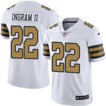 Nike Saints #22 Mark Ingram II White Youth Stitched NFL Limited Rush Jersey