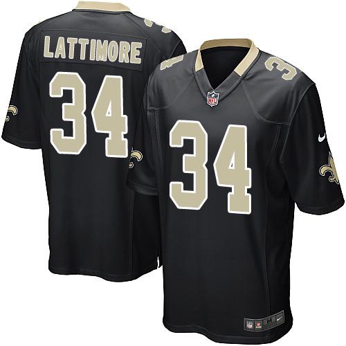 Nike Saints #34 Marshon Lattimore Black Team Color Youth Stitched NFL Elite Jersey