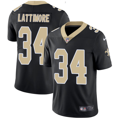 Nike Saints #34 Marshon Lattimore Black Team Color Youth Stitched NFL Vapor Untouchable Limited Jersey