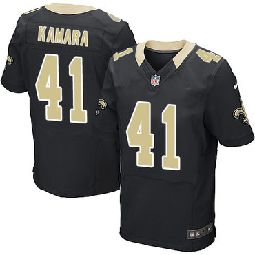 Nike Saints #41 Alvin Kamara Black Team Color Men's Stitched NFL Elite Jersey
