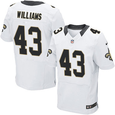 Nike Saints #43 Marcus Williams White Men's Stitched NFL Elite Jersey