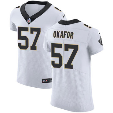 Nike Saints #57 Alex Okafor White Men's Stitched NFL Vapor Untouchable Elite Jersey