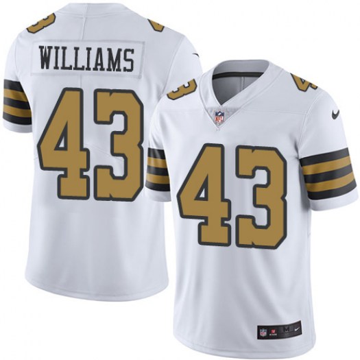 Nike Saints 43 Marcus Williams Black Color Rush Limited Jersey