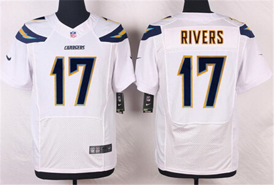 Nike San Diego Chargers #17 Philip Rivers White Elite Jersey