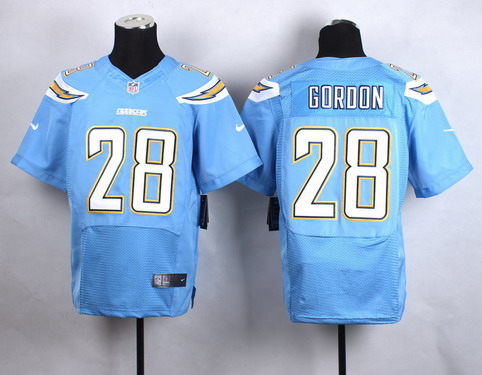 Nike San Diego Chargers #28 Melvin Gordon Light Blue Elite Jersey