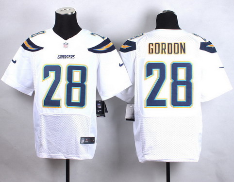 Nike San Diego Chargers #28 Melvin Gordon White Elite Jersey