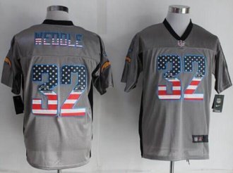 Nike San Diego Chargers #32 Eric Weddle Grey NFL Elite USA Flag Fashion jersey