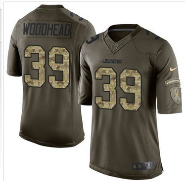 Nike San Diego Chargers #39 Danny Woodhead Green Men's Stitched NFL Limited Salute to Service Jersey