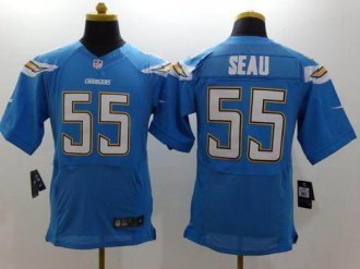 Nike San Diego Chargers #55 Junior Seau Electric Blue Alternate NFL New Elite Jersey