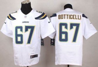Nike San Diego Chargers #67 Cameron Botticelli White Men's Stitched NFL New Elite Jersey