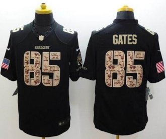 Nike San Diego Chargers #85 Antonio Gates Black NFL Limited Salute to Service jersey