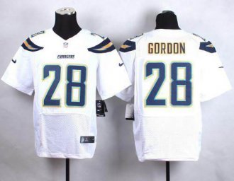 Nike San Diego Chrgers #28 Melvin Gordon White Men's Stitched NFL New Elite Jersey
