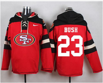 Nike San Francisco 49ers #23 Reggie Bush Red Player Pullover NFL Hoodie