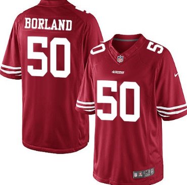 Nike San Francisco 49ers #50 Chris Borland Red Limited Jersey.png
