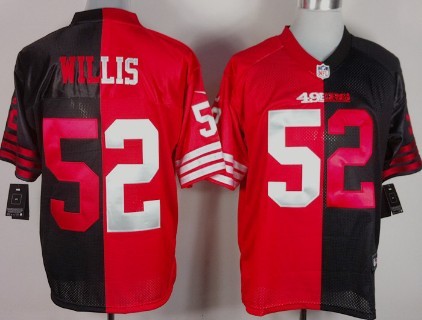 Nike San Francisco 49ers #52 Patrick Willis Red_Black Two Tone Elite Jersey 