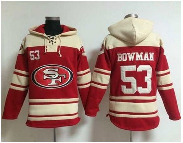 Nike San Francisco 49ers #53 NaVorro Bowman Red Sawyer Hooded Sweatshirt NFL Hoodie