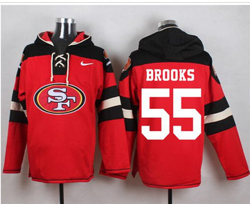 Nike San Francisco 49ers #55 Ahmad Brooks Red Player Pullover NFL Hoodie