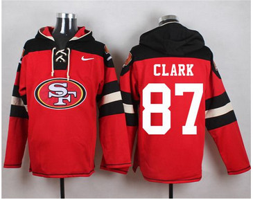 Nike San Francisco 49ers #87 Dwight Clark Red Player Pullover NFL Hoodie
