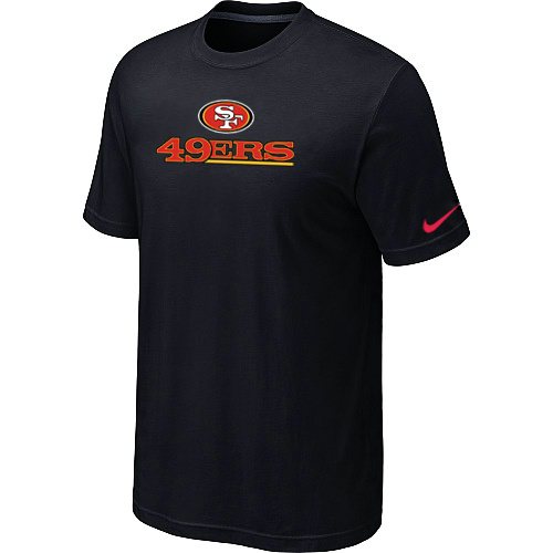 NEW NFL San Francisco 49ers Authentic Logo T-Shirt Black