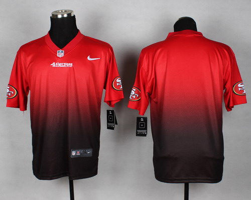 Nike San Francisco 49ers Blank Red_Black Fadeaway Elite Jersey