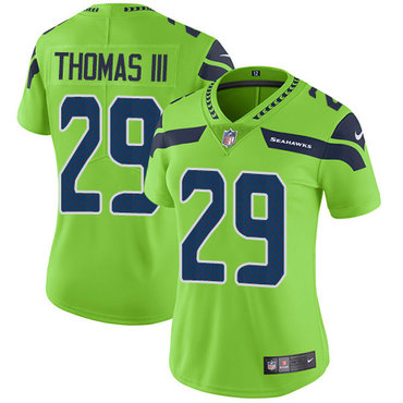Nike Seahawks #29 Earl Thomas III Green Women's Stitched NFL Limited Rush Jersey