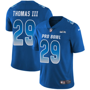 Nike Seahawks #29 Earl Thomas III Royal Youth Stitched NFL Limited NFC 2018 Pro Bowl Jersey
