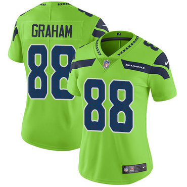 Nike Seahawks #88 Jimmy Graham Green Women's Stitched NFL Limited Rush Jersey