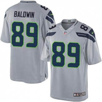Nike Seahawks #89 Doug Baldwin Grey Alternate Men's Stitched NFL Limited Jersey