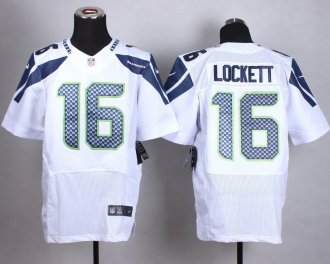 Nike Seattle Seahawks #16 Tyler Lockett White Alternate Men's Stitched NFL Elite Jersey