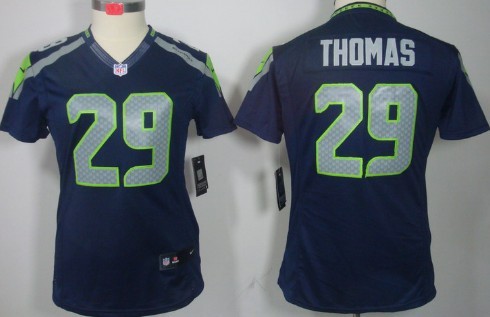 Nike Seattle Seahawks #29 Earl Thomas III Blue Limited Womens Jersey