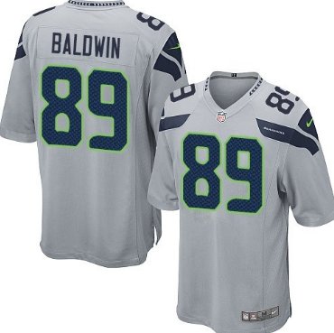 Nike Seattle Seahawks #89 Doug Baldwin Gray Game Kids Jersey.png