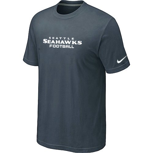 NEW NFL Seattle Seahawks Sideline Legend Authentic Font Dri-fit T-Shirt Grey
