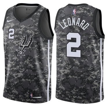Nike Spurs #2 Kawhi Leonard Camo NBA Swingman City Edition Jersey