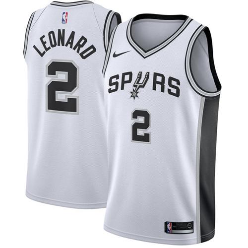 Nike Spurs #2 Kawhi Leonard White NBA Swingman Jersey