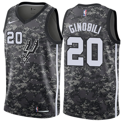 Nike Spurs #20 Manu Ginobili Black NBA Swingman City Edition 2018 19 Jersey