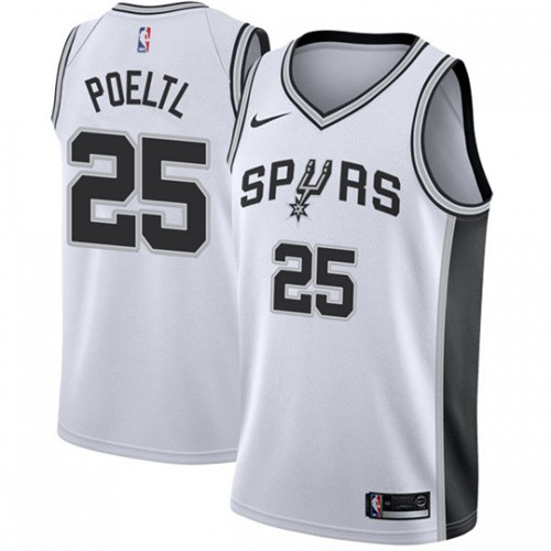 Nike Spurs #25 Jakob Poeltl White NBA Swingman Association Edition Jersey